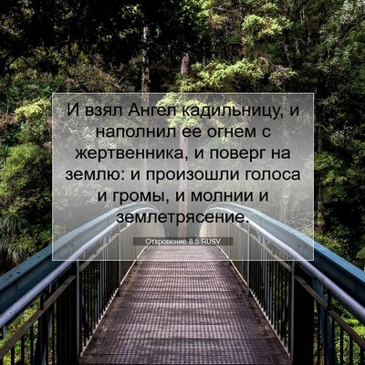 Picture 07 - Откровение 8:5 RUSV - И взял Ангел кадильницу, и - Bible Verse Picture