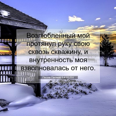 Picture 07 - Песни Песней 5:4 RUSV - Возлюбленный мой протянул - Bible Verse Picture