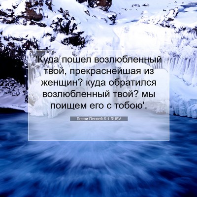 Picture 07 - Песни Песней 6:1 RUSV - 'Куда пошел возлюбленный - Bible Verse Picture