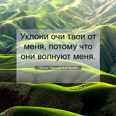 Picture 07 - Песни Песней 6:5 RUSV - Уклони очи твои от меня, - Bible Verse Picture