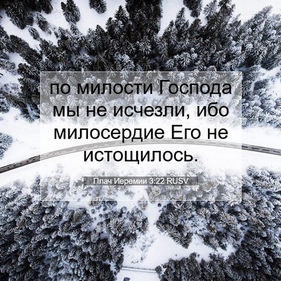Picture 07 - Плач Иеремии 3:22 RUSV - по милости Господа мы не - Bible Verse Picture