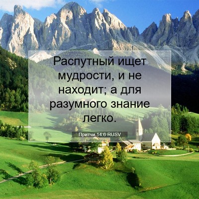 Picture 07 - Притчи 14:6 RUSV - Распутный ищет мудрости, и - Bible Verse Picture