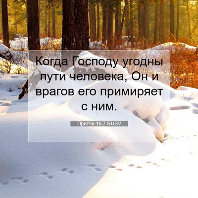 Picture 07 - Притчи 16:7 RUSV - Когда Господу угодны пути - Bible Verse Picture