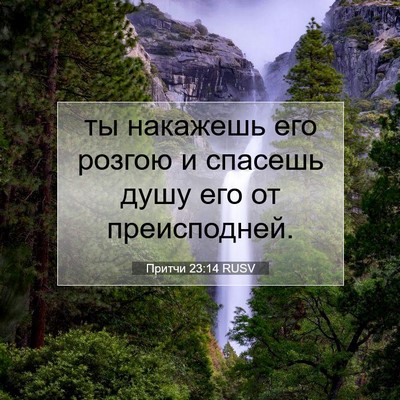 Picture 07 - Притчи 23:14 RUSV - ты накажешь его розгою и - Bible Verse Picture