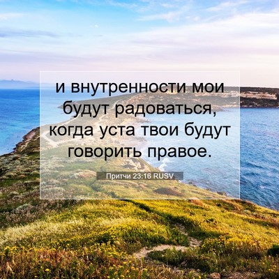 Picture 07 - Притчи 23:16 RUSV - и внутренности мои будут - Bible Verse Picture
