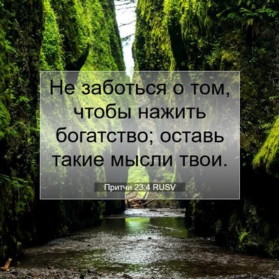 Picture 07 - Притчи 23:4 RUSV - Не заботься о том, чтобы - Bible Verse Picture