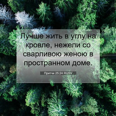 Picture 07 - Притчи 25:24 RUSV - Лучше жить в углу на - Bible Verse Picture