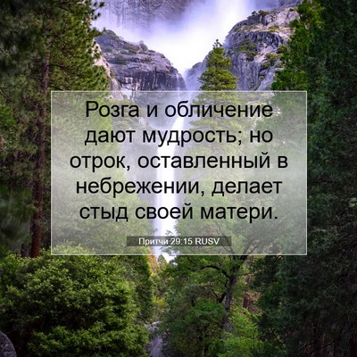 Picture 07 - Притчи 29:15 RUSV - Розга и обличение дают - Bible Verse Picture