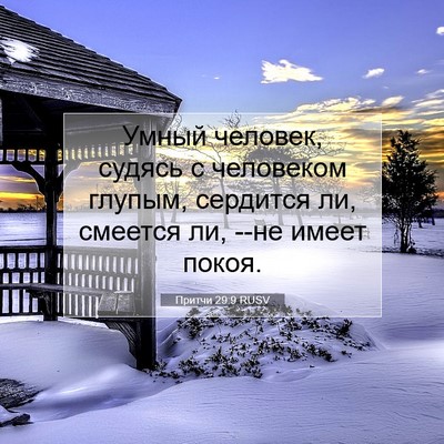 Picture 07 - Притчи 29:9 RUSV - Умный человек, судясь с - Bible Verse Picture