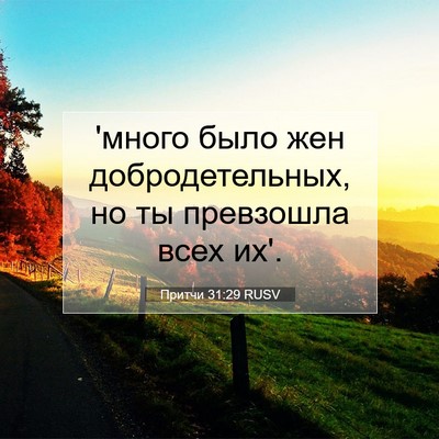Picture 07 - Притчи 31:29 RUSV - 'много было жен - Bible Verse Picture