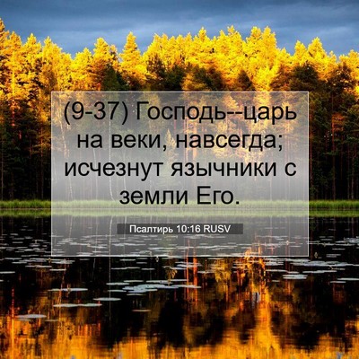 Picture 07 - Псалтирь 10:16 RUSV - (9-37) Господь--царь на веки, - Bible Verse Picture