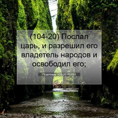 Picture 07 - Псалтирь 105:20 RUSV - (104-20) Послал царь, и - Bible Verse Picture