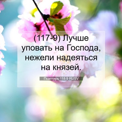 Picture 07 - Псалтирь 118:9 RUSV - (117-9) Лучше уповать на - Bible Verse Picture