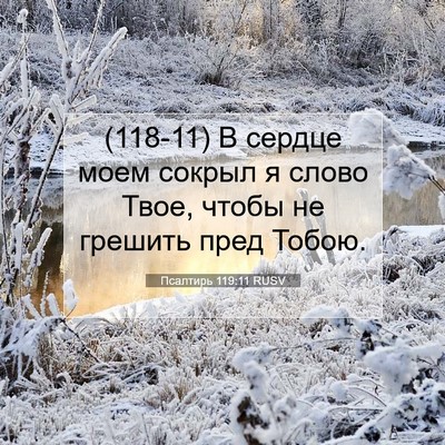 Picture 07 - Псалтирь 119:11 RUSV - (118-11) В сердце моем сокрыл я - Bible Verse Picture