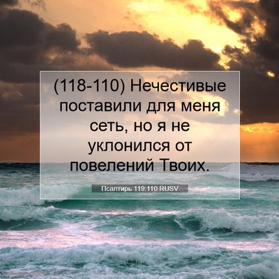 Picture 07 - Псалтирь 119:110 RUSV - (118-110) Нечестивые поставили - Bible Verse Picture
