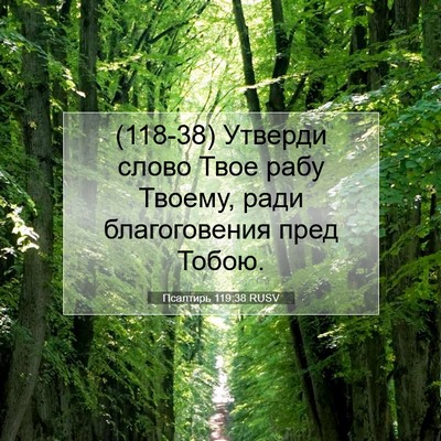 Picture 07 - Псалтирь 119:38 RUSV - (118-38) Утверди слово Твое - Bible Verse Picture