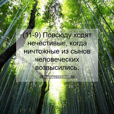 Picture 07 - Псалтирь 12:8 RUSV - (11-9) Повсюду ходят - Bible Verse Picture