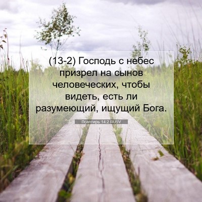 Picture 07 - Псалтирь 14:2 RUSV - (13-2) Господь с небес - Bible Verse Picture