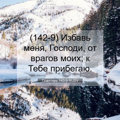 Picture 07 - Псалтирь 143:9 RUSV - (142-9) Избавь меня, Господи, - Bible Verse Picture