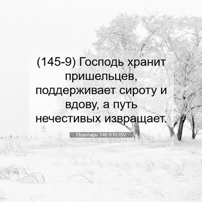 Picture 07 - Псалтирь 146:9 RUSV - (145-9) Господь хранит - Bible Verse Picture