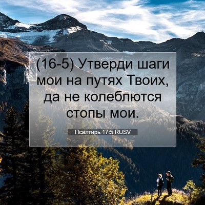 Picture 07 - Псалтирь 17:5 RUSV - (16-5) Утверди шаги мои на - Bible Verse Picture