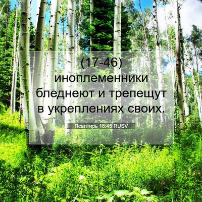 Picture 07 - Псалтирь 18:45 RUSV - (17-46) иноплеменники - Bible Verse Picture