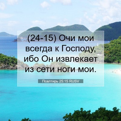 Picture 07 - Псалтирь 25:15 RUSV - (24-15) Очи мои всегда к - Bible Verse Picture
