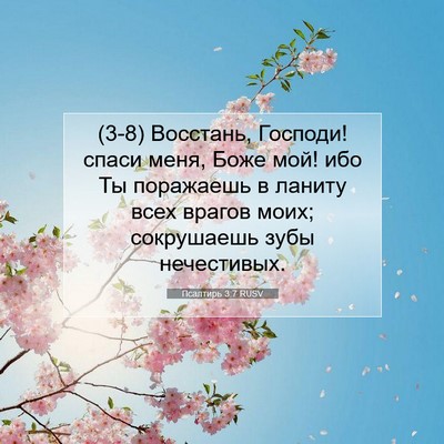 Picture 07 - Псалтирь 3:7 RUSV - (3-8) Восстань, Господи! - Bible Verse Picture