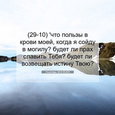 Picture 07 - Псалтирь 30:9 RUSV - (29-10) 'что пользы в крови - Bible Verse Picture