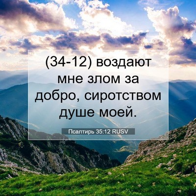 Picture 07 - Псалтирь 35:12 RUSV - (34-12) воздают мне злом за - Bible Verse Picture