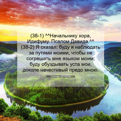 Picture 07 - Псалтирь 39:1 RUSV - (38-1) ^^Начальнику хора, - Bible Verse Picture