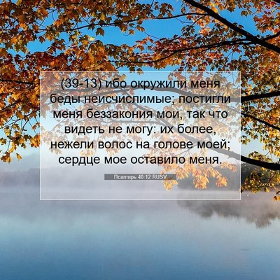 Picture 07 - Псалтирь 40:12 RUSV - (39-13) ибо окружили меня беды - Bible Verse Picture