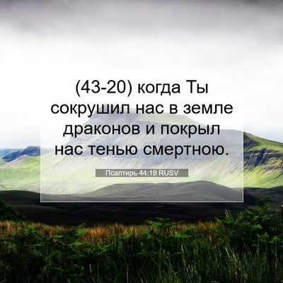 Picture 07 - Псалтирь 44:19 RUSV - (43-20) когда Ты сокрушил нас - Bible Verse Picture