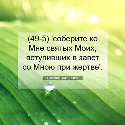 Picture 07 - Псалтирь 50:5 RUSV - (49-5) 'соберите ко Мне святых - Bible Verse Picture