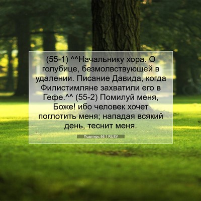 Picture 07 - Псалтирь 56:1 RUSV - (55-1) ^^Начальнику хора. О - Bible Verse Picture