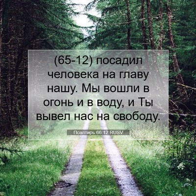 Picture 07 - Псалтирь 66:12 RUSV - (65-12) посадил человека на - Bible Verse Picture