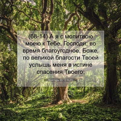 Picture 07 - Псалтирь 69:13 RUSV - (68-14) А я с молитвою моею к - Bible Verse Picture