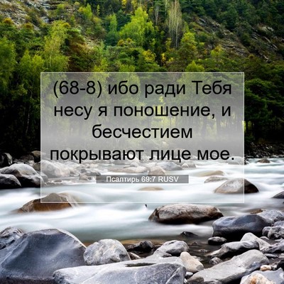 Picture 07 - Псалтирь 69:7 RUSV - (68-8) ибо ради Тебя несу я - Bible Verse Picture