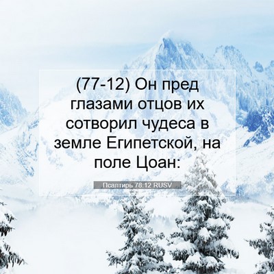 Picture 07 - Псалтирь 78:12 RUSV - (77-12) Он пред глазами отцов - Bible Verse Picture