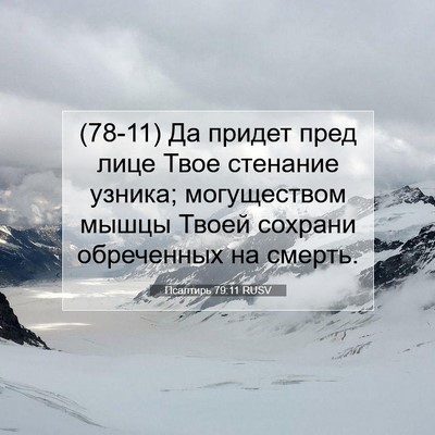 Picture 07 - Псалтирь 79:11 RUSV - (78-11) Да придет пред лице - Bible Verse Picture