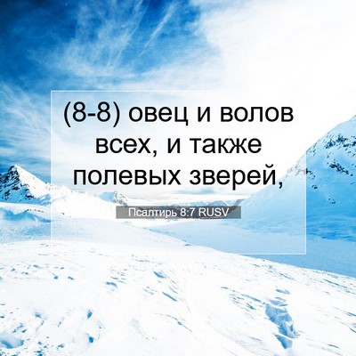 Picture 07 - Псалтирь 8:7 RUSV - (8-8) овец и волов всех, и - Bible Verse Picture