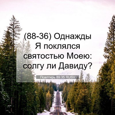 Picture 07 - Псалтирь 89:35 RUSV - (88-36) Однажды Я поклялся - Bible Verse Picture