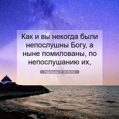 Picture 07 - Римлянам 11:30 RUSV - Как и вы некогда были - Bible Verse Picture