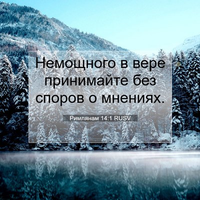 Picture 07 - Римлянам 14:1 RUSV - Немощного в вере - Bible Verse Picture
