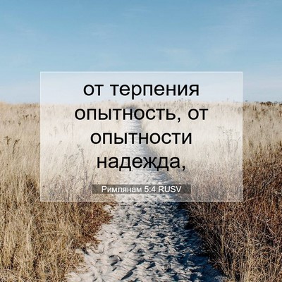 Picture 07 - Римлянам 5:4 RUSV - от терпения опытность, от - Bible Verse Picture