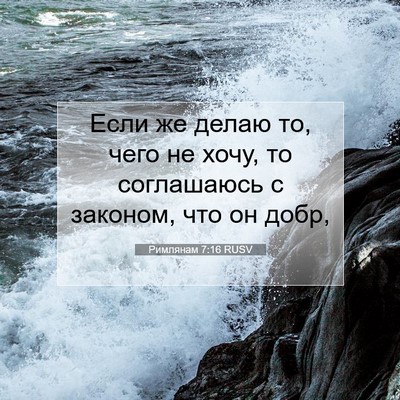Picture 07 - Римлянам 7:16 RUSV - Если же делаю то, чего не - Bible Verse Picture