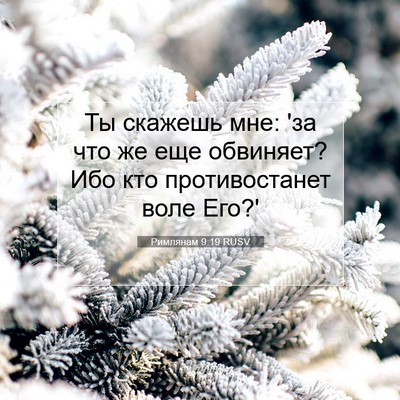 Picture 07 - Римлянам 9:19 RUSV - Ты скажешь мне: 'за что же - Bible Verse Picture