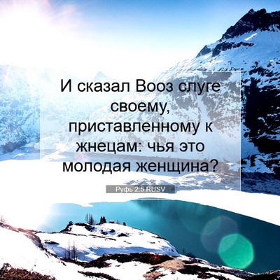 Picture 07 - Руфь 2:5 RUSV - И сказал Вооз слуге своему, - Bible Verse Picture