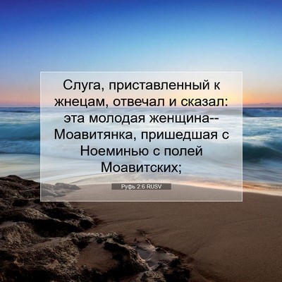 Picture 07 - Руфь 2:6 RUSV - Слуга, приставленный к - Bible Verse Picture