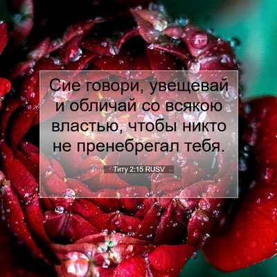 Picture 07 - Титу 2:15 RUSV - Сие говори, увещевай и - Bible Verse Picture